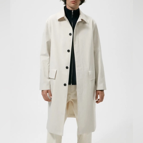NWT - Zara Men’s Water Repellent Trench Coat - Size S/M - Picture 2 of 9